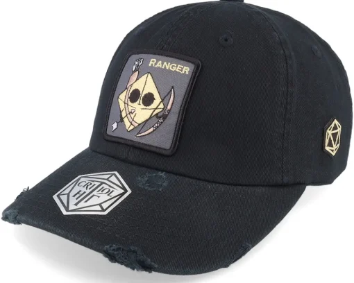 Sale Critiql Hit Cleric Dad Cap Destroyed Adjustable - Black
