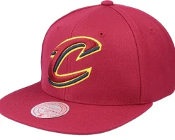 Snapback-Mitchell & Ness Cleveland Cavaliers Team Ground 2.0 Maroon Snapback - Red