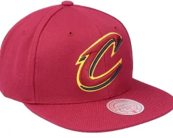 Snapback-Mitchell & Ness Cleveland Cavaliers Team Ground 2.0 Maroon Snapback - Red