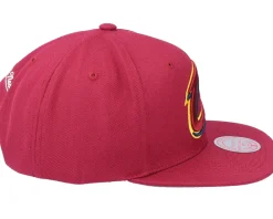 Snapback-Mitchell & Ness Cleveland Cavaliers Team Ground 2.0 Maroon Snapback - Red
