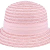 Hot Seeberger Cloche In Straw Braid Rose Bucket -