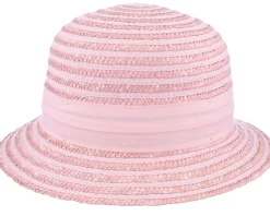 Hot Seeberger Cloche In Straw Braid Rose Bucket -