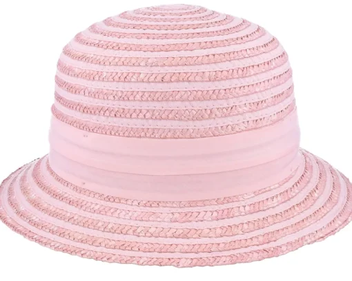 Hot Seeberger Cloche In Straw Braid Rose Bucket -