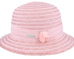 Hot Seeberger Cloche In Straw Braid Rose Bucket -