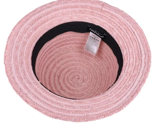 Hot Seeberger Cloche In Straw Braid Rose Bucket -