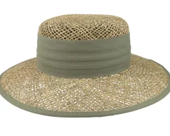 Hot Seeberger Cloche Seagras Natural/Khaki Straw Hat -