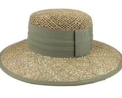 Hot Seeberger Cloche Seagras Natural/Khaki Straw Hat -