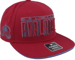Snapback-Fanatics Colorado Avalanche Gino Flat Brim Dark Garnet/Blue Snapback - Red