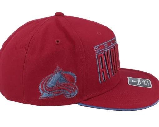 Snapback-Fanatics Colorado Avalanche Gino Flat Brim Dark Garnet/Blue Snapback - Red