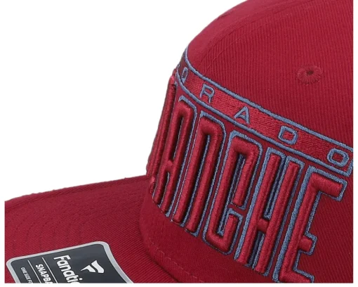 Snapback-Fanatics Colorado Avalanche Gino Flat Brim Dark Garnet/Blue Snapback - Red