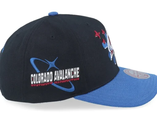 Adjustable-Mitchell & Ness Colorado Avalanche Groove Drip Pro /Blue Adjustable - Black