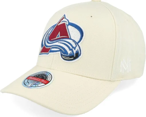 Adjustable-Mitchell & Ness Colorado Avalanche Khaki Classic Red Khaki Adjustable - Beige