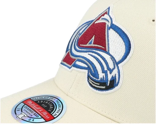 Adjustable-Mitchell & Ness Colorado Avalanche Khaki Classic Red Khaki Adjustable - Beige