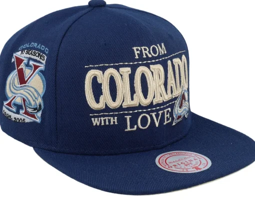 Snapback-Mitchell & Ness Colorado Avalanche With Love Snapback - Blue