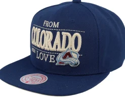 Snapback-Mitchell & Ness Colorado Avalanche With Love Snapback - Blue