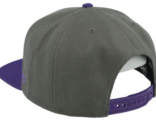 Clearance 47 Brand Colorado Rockies Sure Shot Two Tone Captain Charcoal/Purple Snapback -