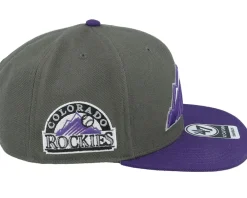 Clearance 47 Brand Colorado Rockies Sure Shot Two Tone Captain Charcoal/Purple Snapback -