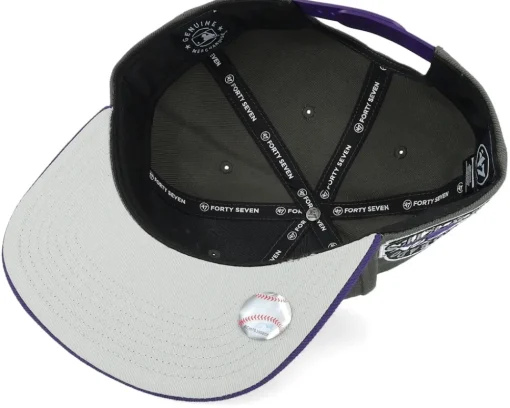 Clearance 47 Brand Colorado Rockies Sure Shot Two Tone Captain Charcoal/Purple Snapback -