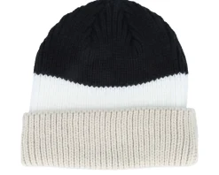 Cuff Beanies-Bauer Colorblock Toque Black/White/Stone Cuff -