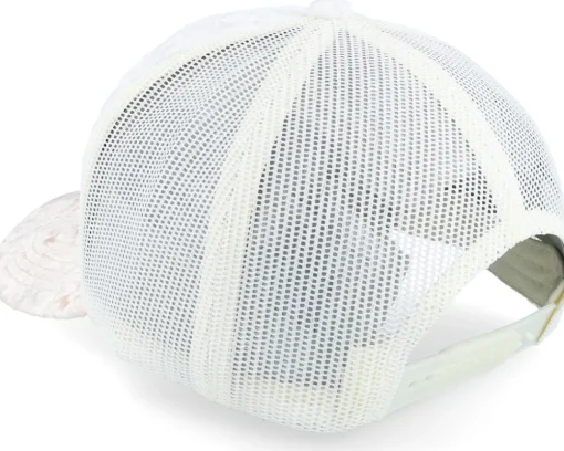 Trucker | Velvet Caps-Calza Pennello Colosseum At Its Peak Velvet /Peach/Ivory A-Frame Trucker - White