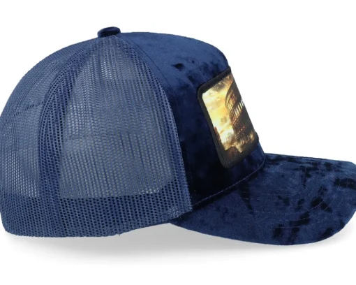 Trucker-Calza Pennello Colosseum At Its Peak Velvet Navy A-Frame Trucker - Blue