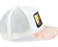 Trucker | Velvet Caps-Calza Pennello Colosseum At Its Peak Velvet /Peach/Ivory A-Frame Trucker - White