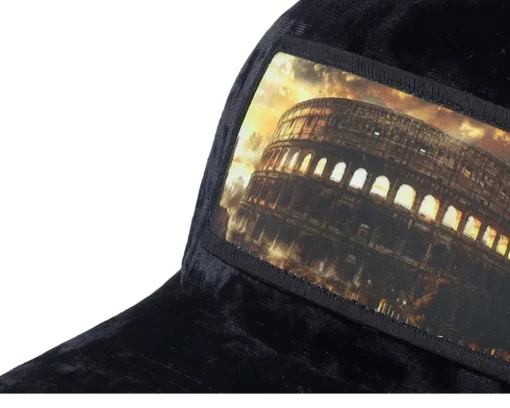 Trucker-Calza Pennello Colosseum At Its Peak Velvet A-Frame Trucker - Black