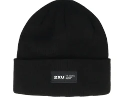 Cuff Beanies-2XU Commute Beanie Black/White Cuff -