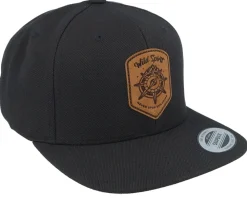 Snapback-Wild Spirit Compass Shield Brown Patch Black Snapback -