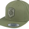 Snapback-Wild Spirit Compass Shield Green Patch Buck Snapback -