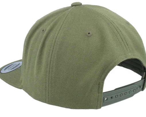 Snapback-Wild Spirit Compass Shield Green Patch Buck Snapback -