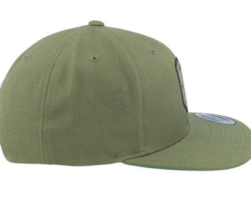 Snapback-Wild Spirit Compass Shield Green Patch Buck Snapback -