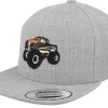Outlet Kiddo Cap Cool Monster Truck Heather Grey Snapback -