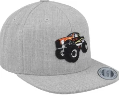 Kids-Kiddo Cap Cool Monster Truck Heather Grey Snapback -