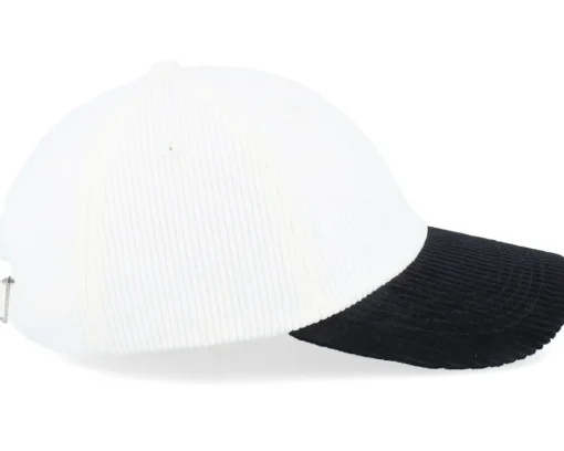 Hot Equip Corduroy Off /Black Dad Cap - White