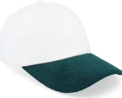 New Equip Corduroy Off /Dark Forest Dad Cap - White
