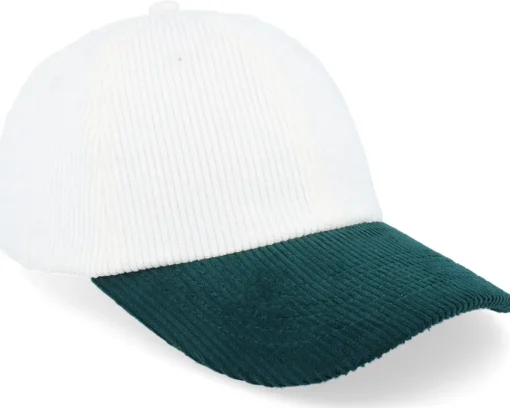 New Equip Corduroy Off /Dark Forest Dad Cap - White