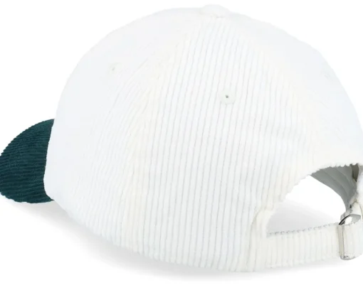 New Equip Corduroy Off /Dark Forest Dad Cap - White