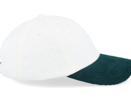 New Equip Corduroy Off /Dark Forest Dad Cap - White