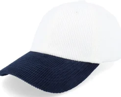 Blanks-Equip Corduroy Off /Navy Dad Cap - White
