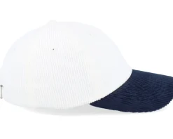 Blanks-Equip Corduroy Off /Navy Dad Cap - White
