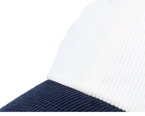 Blanks-Equip Corduroy Off /Navy Dad Cap - White