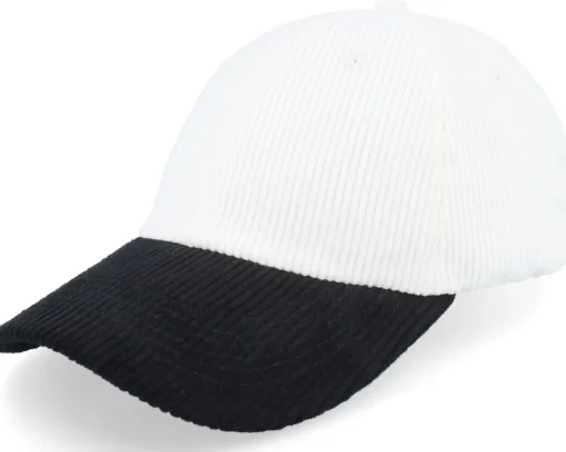 Blanks-Equip Corduroy Off /Navy Dad Cap - White