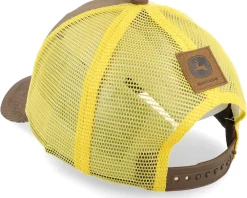 Trucker-John Deere Corduroy Poly Mesh Yellow/Brown Trucker -