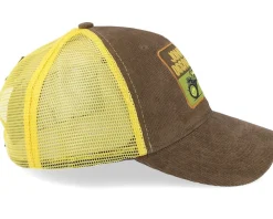 Trucker-John Deere Corduroy Poly Mesh Yellow/Brown Trucker -