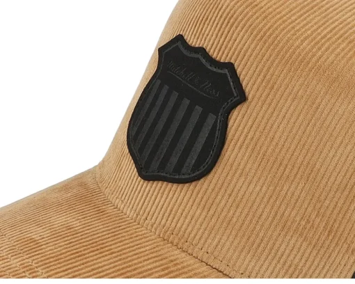 Adjustable-Mitchell & Ness Corduroy Shield Brown/Black A-Frame Adjustable - Beige
