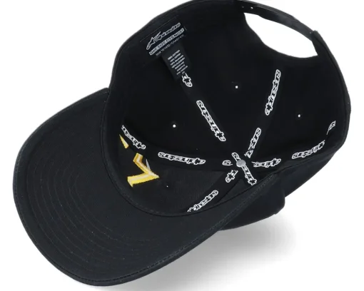 Motor-Alpinestars Corp Snap 2 Hat Black/Gold Adjustable -