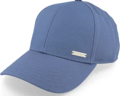 New Seeberger Cotton Fabric Baseball Cap Steel Blue Adjustable -