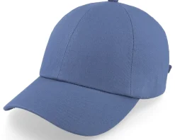 Fashion Seeberger Cotton Fabric Baseball Cap Steel Blue Dad Cap -