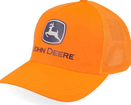 Trucker-John Deere Cotton Twill Blaze Orange Trucker -